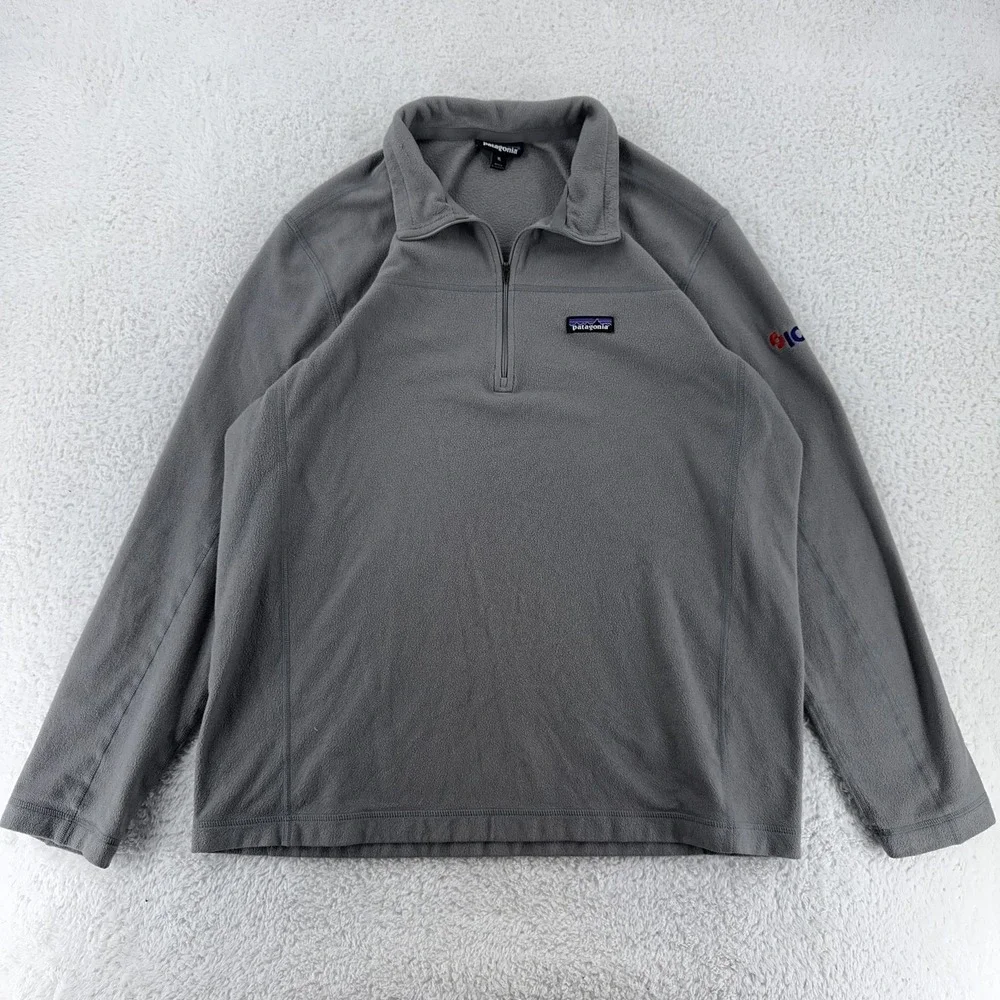 Patagonia Fleece Quarter Zip Sweater Mens XL Gray Pullover Jacket